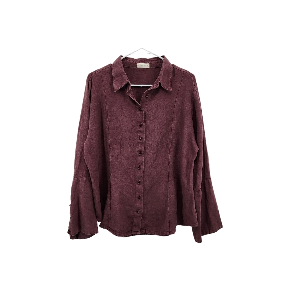 Krista Larson Women's Linen Button Down Shirt - OS